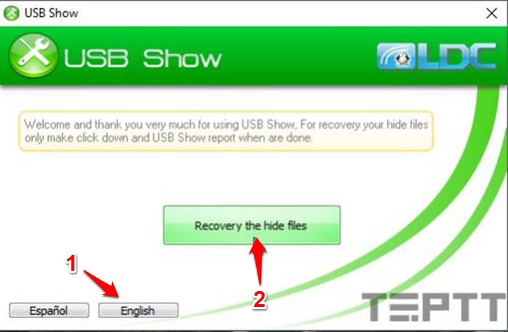 Cách sử dụng phần mềm USB Show - Bước 1