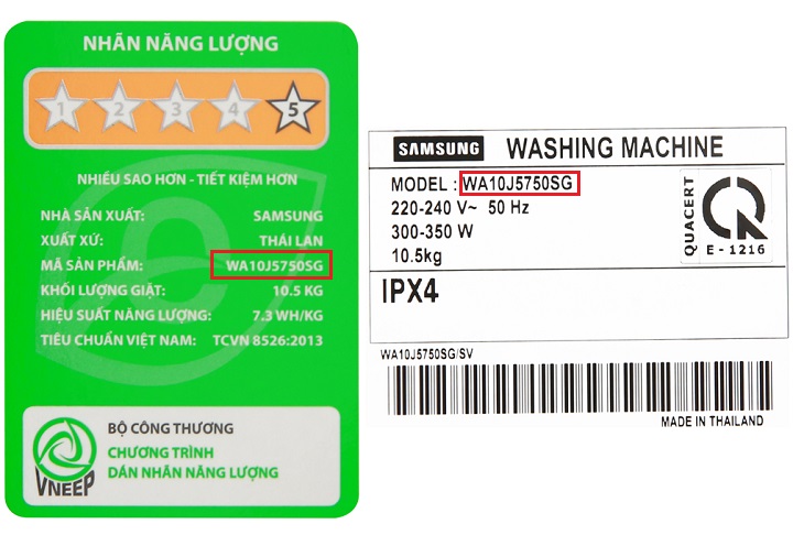 Hướng dẫn sử dụng máy giặt Samsung WA10J5750SG/SV