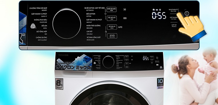 Cách sử dụng chương trình giặt nhanh của máy giặt Toshiba Inverter 9.5 Kg TW-BH105M4V?
