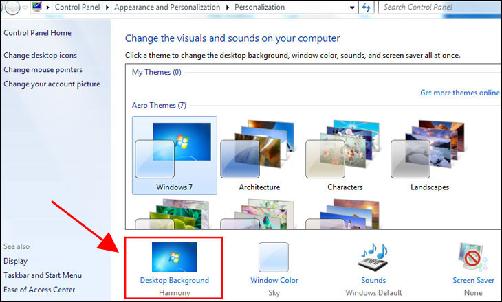 Hướng dẫn cách thay đổi hình nền trên máy tính win 7 đơn giản và hiệu quả