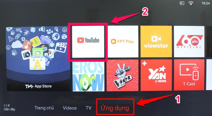 chọn youtube