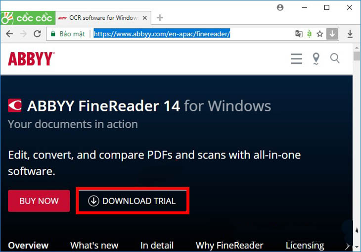 Cách sử dụng phần mềm ABBYY FineReader chuyển file scan - Bước 1