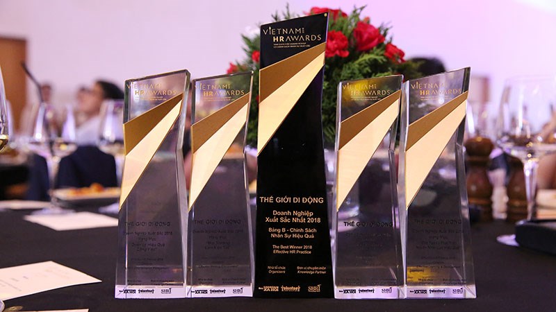 TGDĐ đạt 5 giải thưởng, chiến thắng cao nhất tại Vietnam HR Awards 2018 TGDĐ đạt 5 giải thưởng, chiến thắng cao nhất tại Vietnam HR Awards 2018