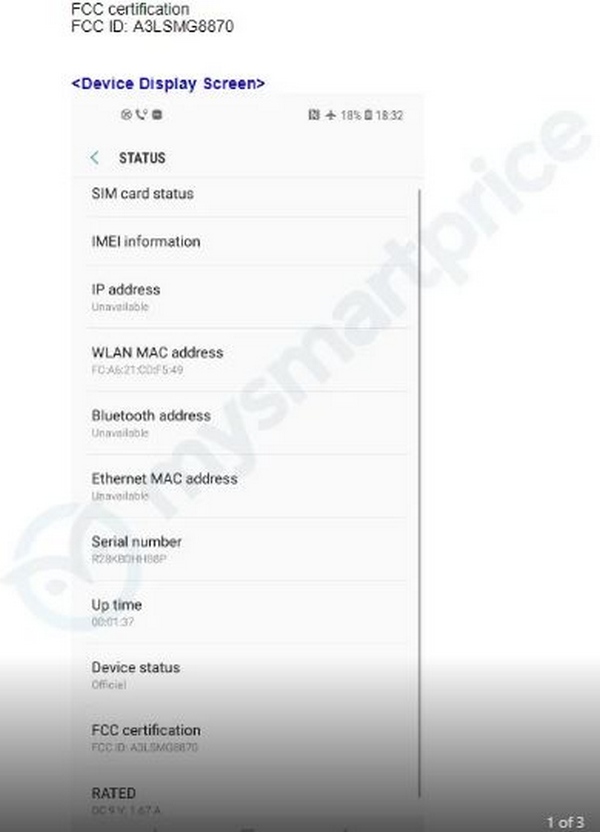 Galaxy A8s đạt chứng nhận tại FCC, hé lộ vài tính năng mới