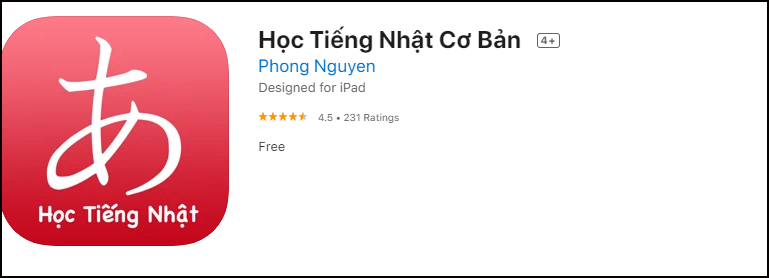 Ứng dụng Học Tiếng Nhật Cơ Bản