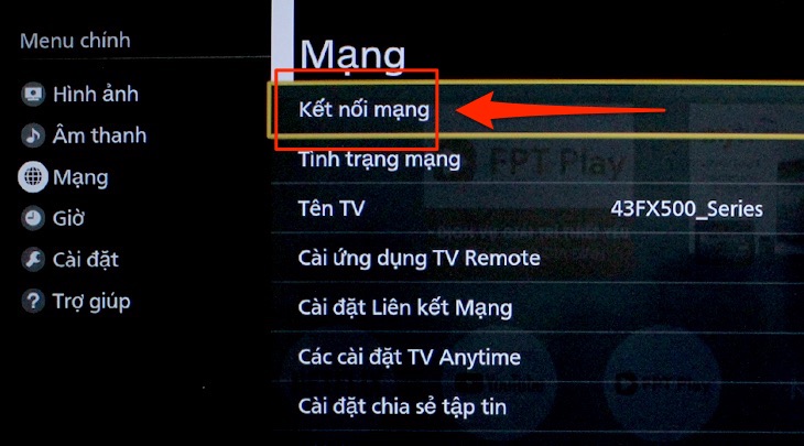 Kết nối mạng trên tivi Panasonic