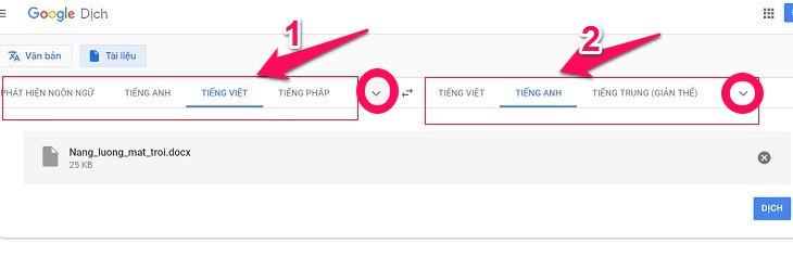 Chị Google 2019 được tân trang, cách dùng tính năng thú vị của Google Dịch phiên bản mới > chọn ngôn ngữ dịch