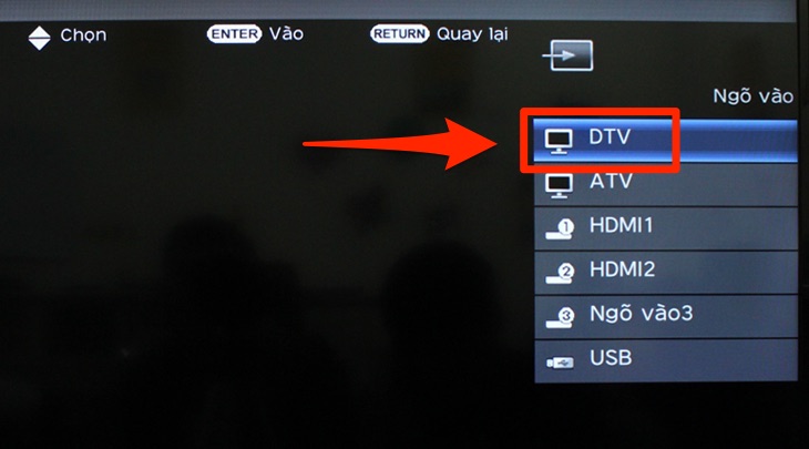 Menu thiết lập trên tivi Sharp Menu thiết lập trên tivi Sharp