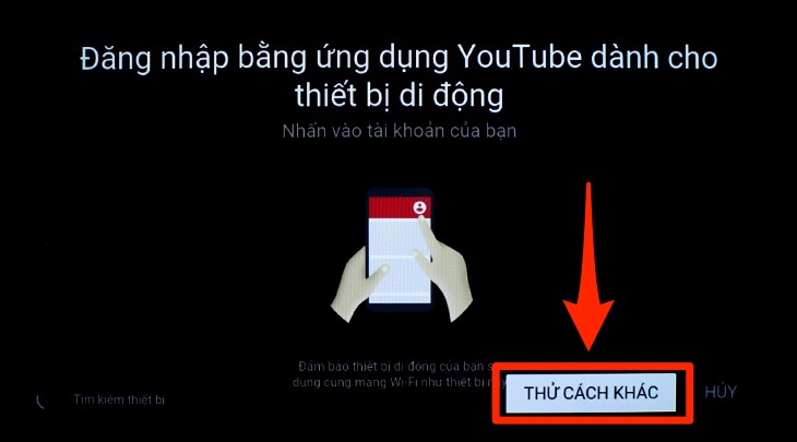 Đăng nhập tài khoản Youtube lên tivi