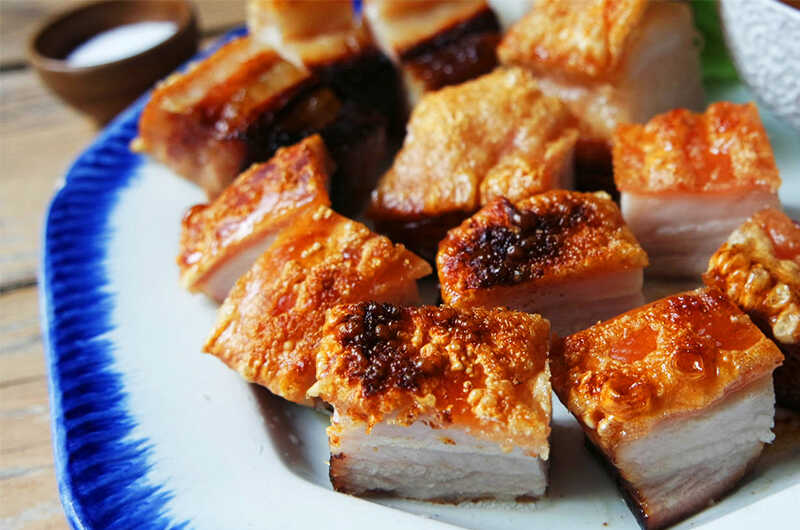 How to make crispy roasted pork with delicious home oven