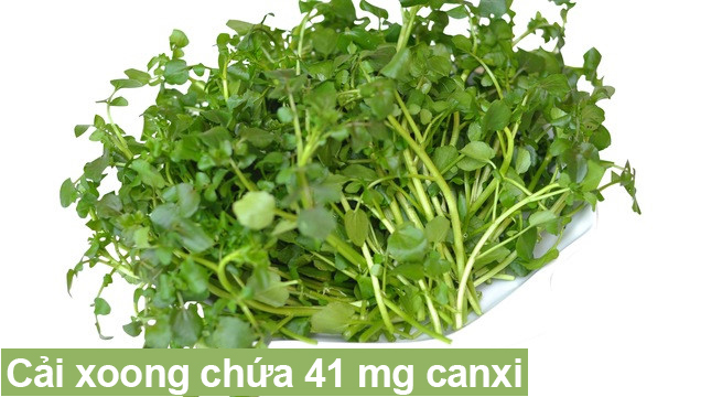 Cải xoong cung cấp canxi cho cơ thể