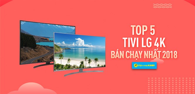 Top 5 tivi LG 4K bán chạy nhất Điện máy XANH năm 2018