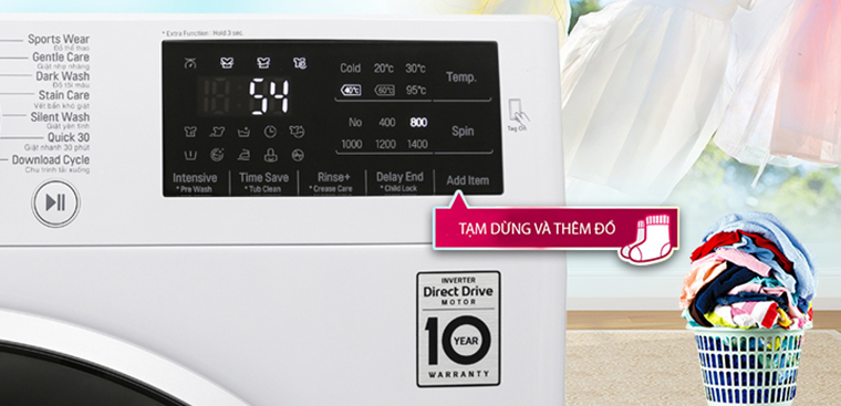 Cần phải chọn chương trình giặt nào để sử dụng chế độ chỉ vắt trên máy giặt LG?

