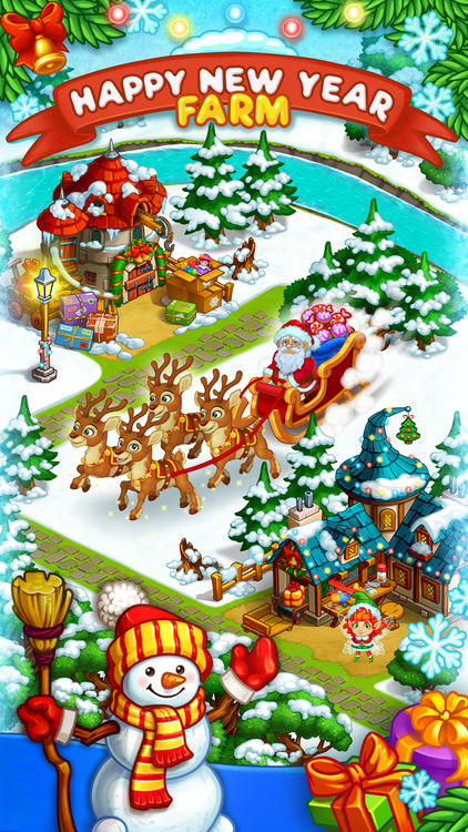 7 game điện thoại vui nhộn cho mùa Noel sắp tới, bạn không thể bỏ qua! > Happy New Year Farm: Christmas