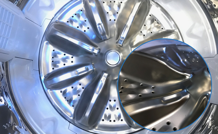 Đánh giá tổng quan máy giặt nước nóng Panasonic NA-FS95V7LMX > mâm giặt 8 cánh ActiveWave