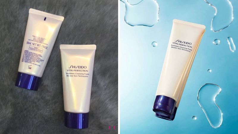 Sữa rửa mặt tẩy tế bào chết Shiseido Vital-Perfection Treatment Cleansing Foam