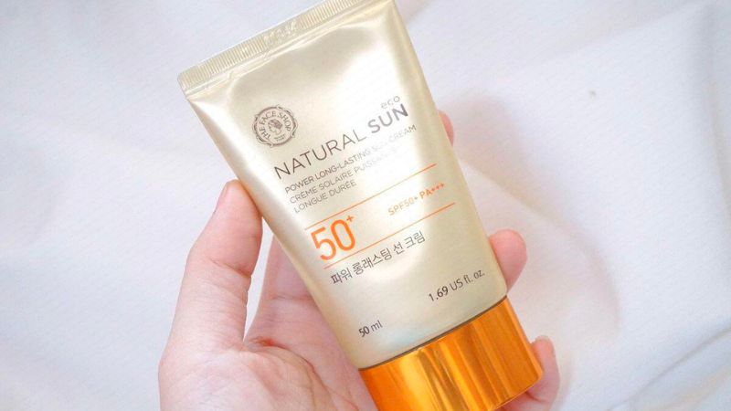 TheFaceShop Natural Sun Eco Power Long Lasting Sun Cream SPF50+, PA+++