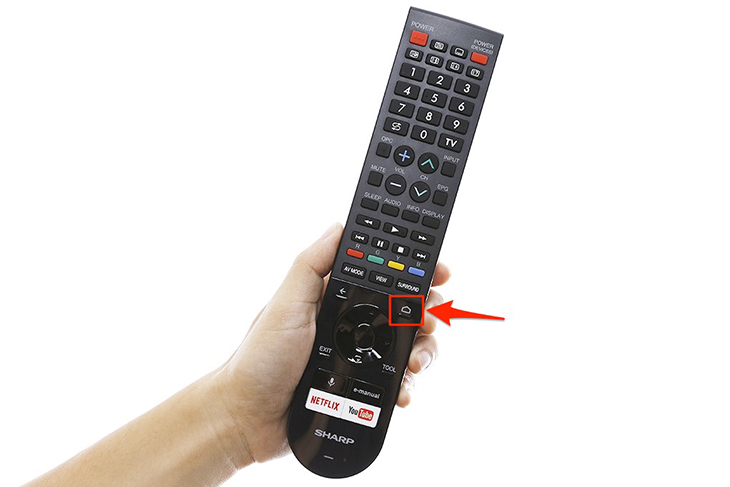 nhấn nút hình ngôi nhà trên remote