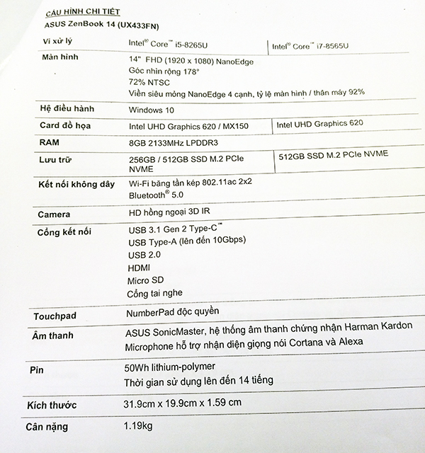 Asus Zenbook 14 inch Asus Zenbook 14 inch
