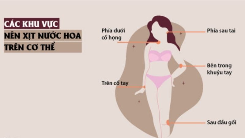 Xịt nước hoa đúng vị trí giúp giữ hương lâu hơn