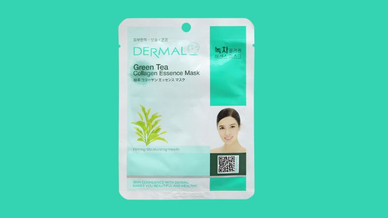 Mặt nạ giấy tinh chất trà xanh Dermal kháng khuẩn, giảm mụn