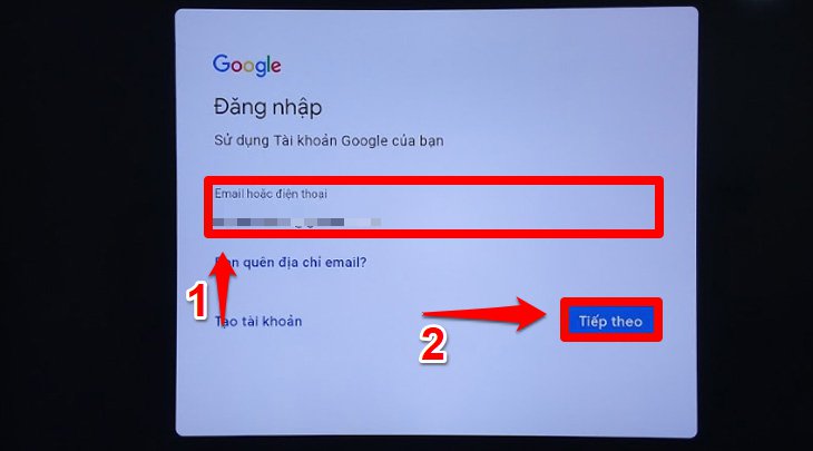 Nhập tên tài khoản