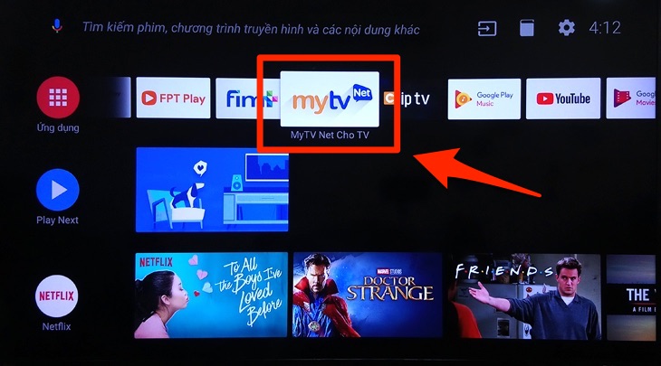 Cách sử dụng ứng dụng MyTV trên Android tivi Sharp 2018 > Ứng dụng MyTV