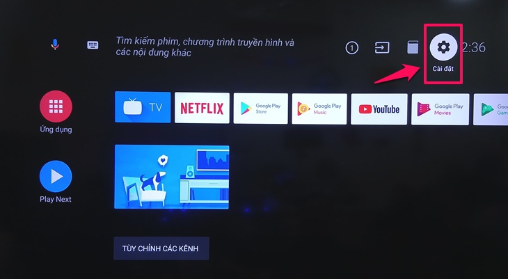 Cách kết nối mạng trên Android tivi Sharp 2018