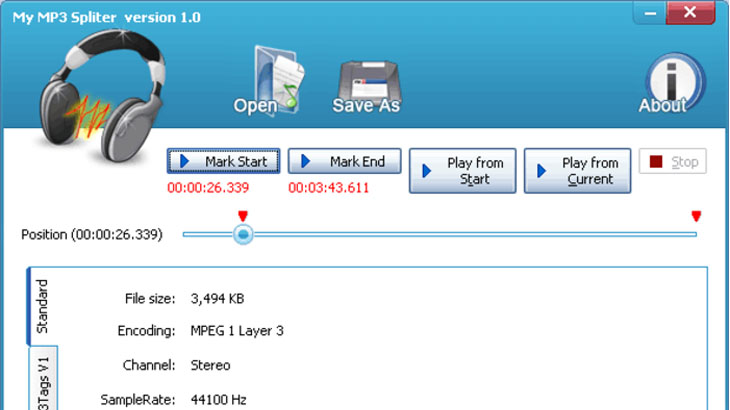 Phần mềm My Mp3 Splitter