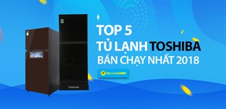 Top 5 tủ lạnh Toshiba bán chạy nhất Điện máy XANH năm 2018