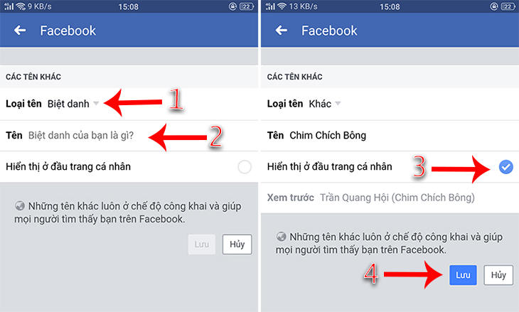 Hướng dẫn cách đặt biệt hiệu trên Facebook bằng điện thoại và laptop