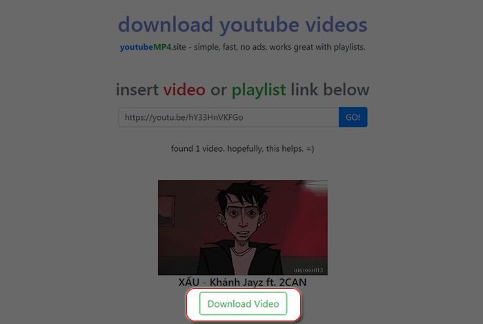 Cách tải video từ YouTube về điện thoại, máy tính đơn giản > Chọn Download Video để tải video