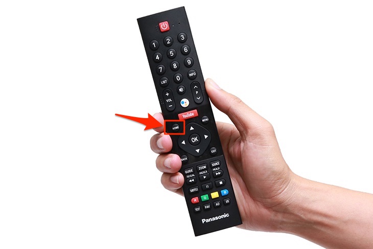 nhấn nút home trên remote