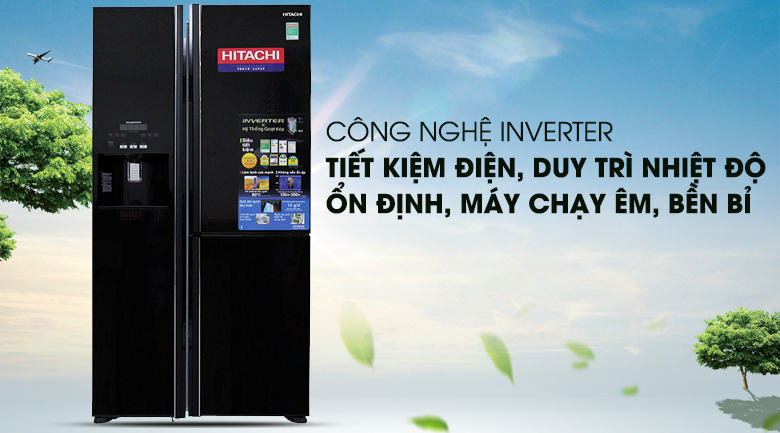 x Tổng quan tủ lạnh Hitachi Inverter 584 lít R-M700GPGV2 GBK hiện đại, sang trọng > x