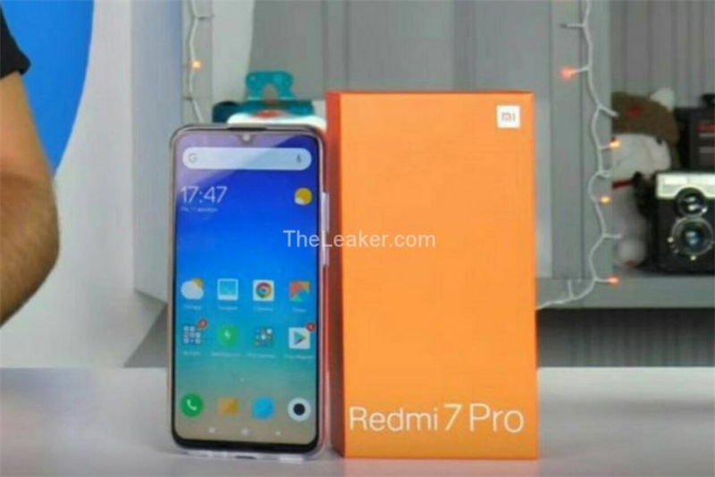 Xiaomi Redmi 7 Pro với màn hình giọt nước lộ ảnh ngoài đời thực