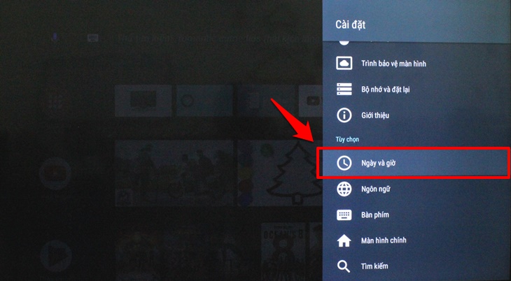 Cách cài đặt thời gian, múi giờ trên Android tivi Panasonic 2018