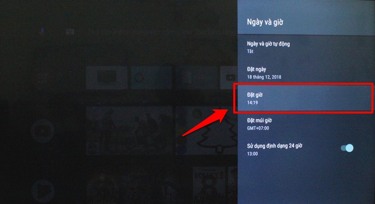 Cách cài đặt thời gian, múi giờ trên Android tivi Panasonic 2018