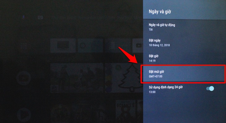 Cách cài đặt thời gian, múi giờ trên Android tivi Panasonic 2018