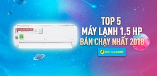 Top 5 máy lạnh 1.5 HP bán chạy nhất Kinh Nghiệm Hay năm 2018