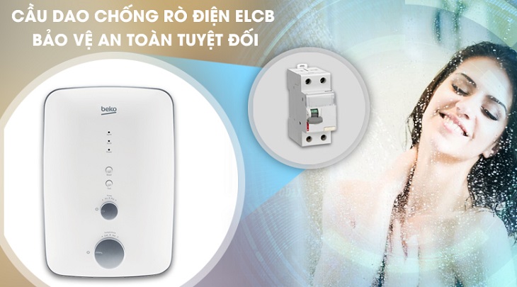 Những công nghệ nổi bật trên máy nước nóng Beko > Cảm biến ELCB chống giật điện