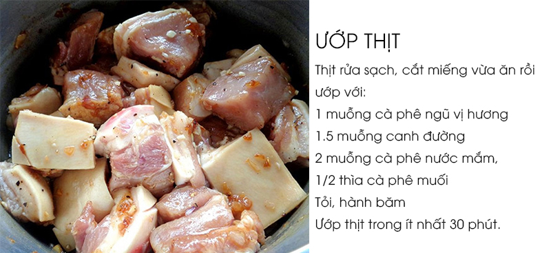 Ướp thịt kho tàu miền bắc Ướp thịt kho tàu miền bắc