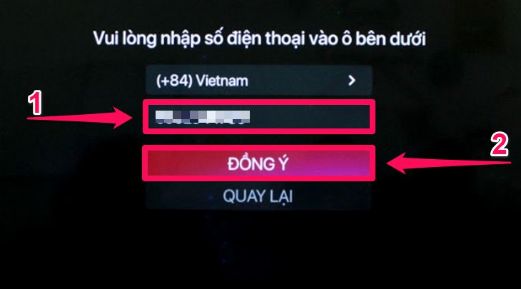 Nhập số điện thoại