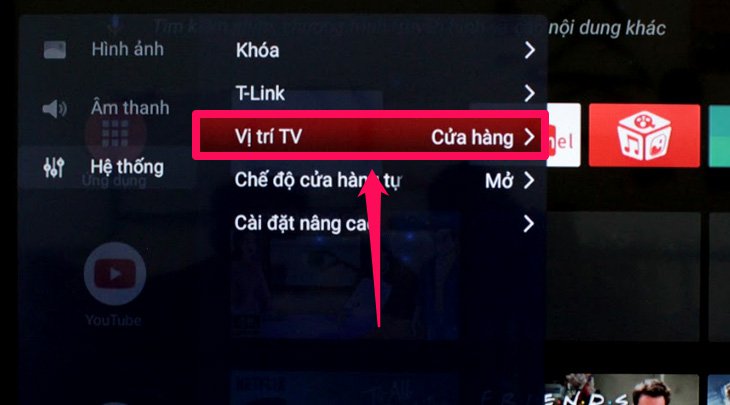 Chọn vị trí tivi