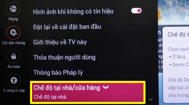 Giao diện sau thiết lập