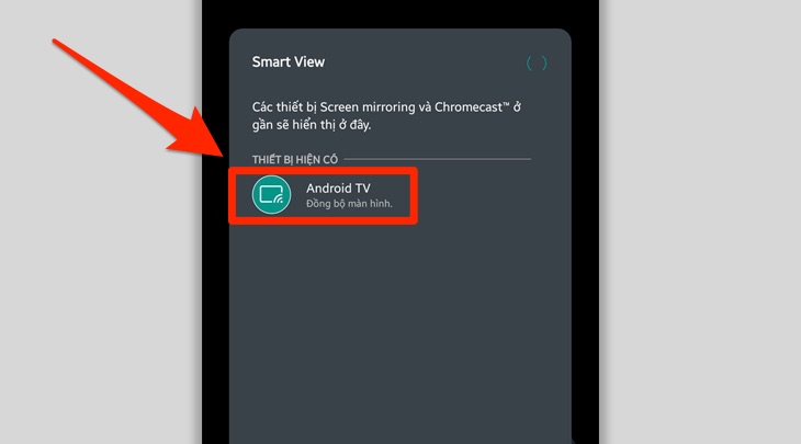 Cách phản chiếu hình ảnh từ điện thoại lên Android tivi Panasonic 2018 > Tính năng phản chiếu màn hình trên các điện thoại