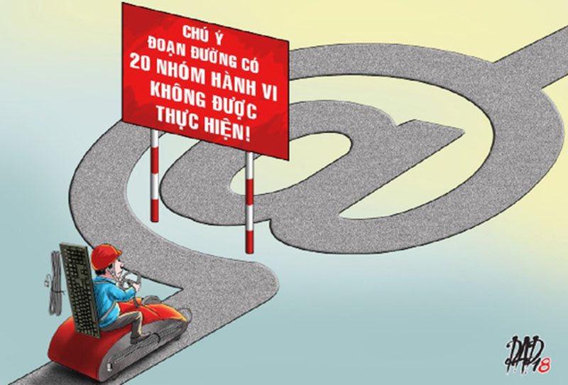 20 nhóm hành vi bị cấm trên mạng 20 nhóm hành vi bị cấm trên mạng