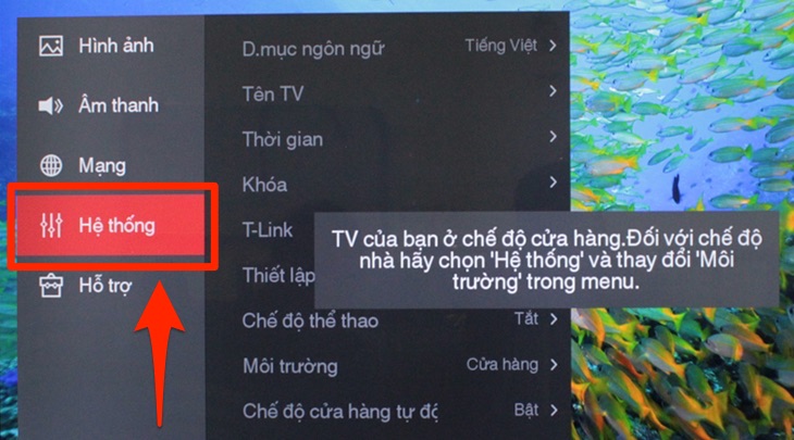 Cách tắt chế độ demo trên Smart tivi TCL 2018 chạy TV+ OS