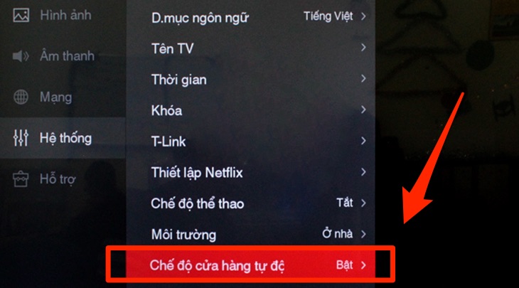 Cách tắt chế độ demo trên Smart tivi TCL 2018 chạy TV+ OS