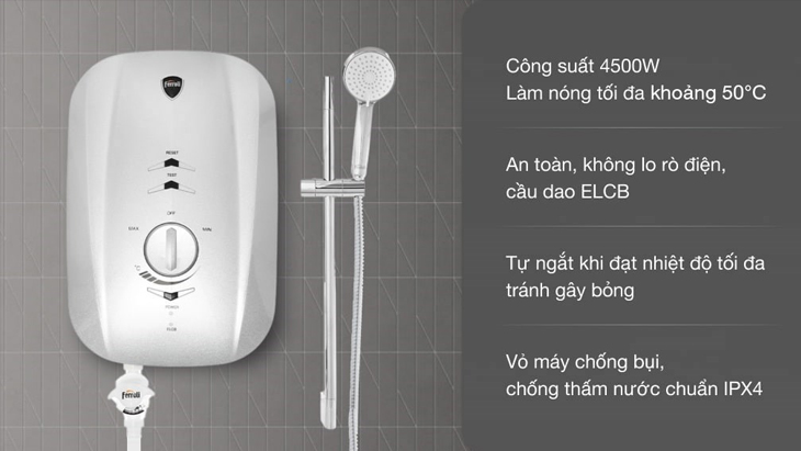 Máy nước nóng có tốn điện không? Cách sử dụng máy nước nóng hiệu quả nhất > Công suất và nguồn điện sử dụng của máy nước nóng