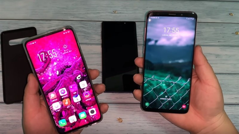 Đọ kích thước Galaxy S10+ cùng Galaxy S9+, Note 9 và OPPO Find X